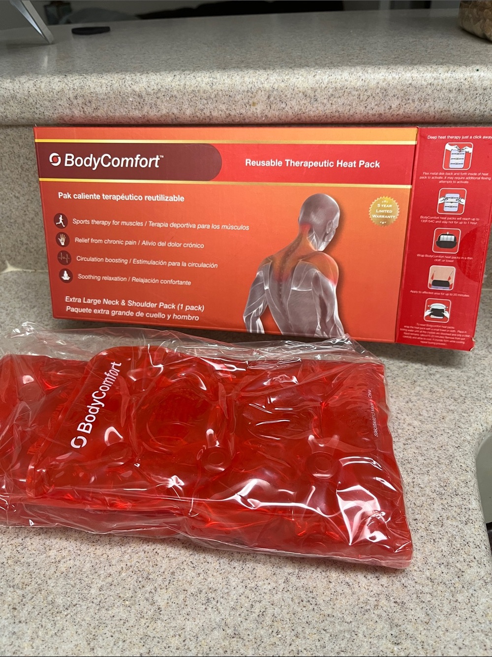 Red Reusable Therapeutic Heat Pack - Neck & Shoulder
